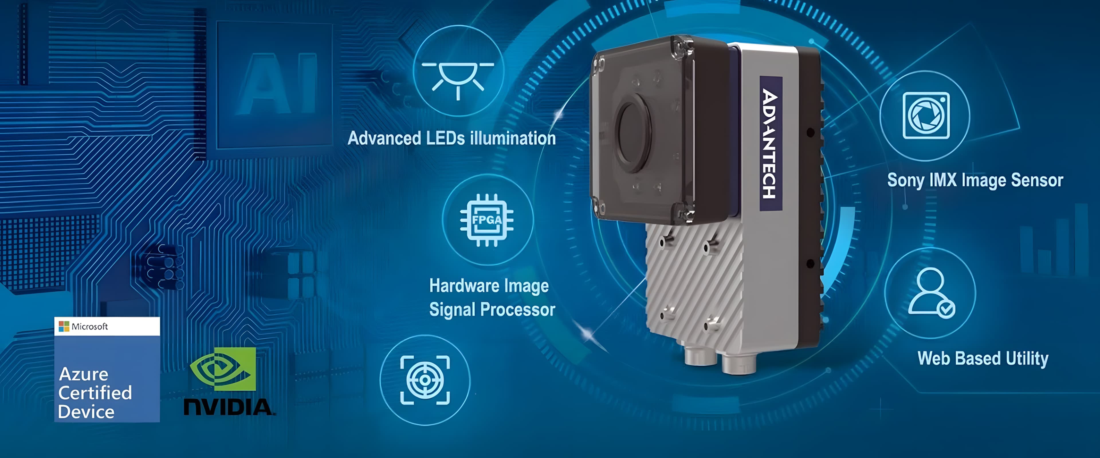 Tablet industrial marca Advantech en un almacen de materiales