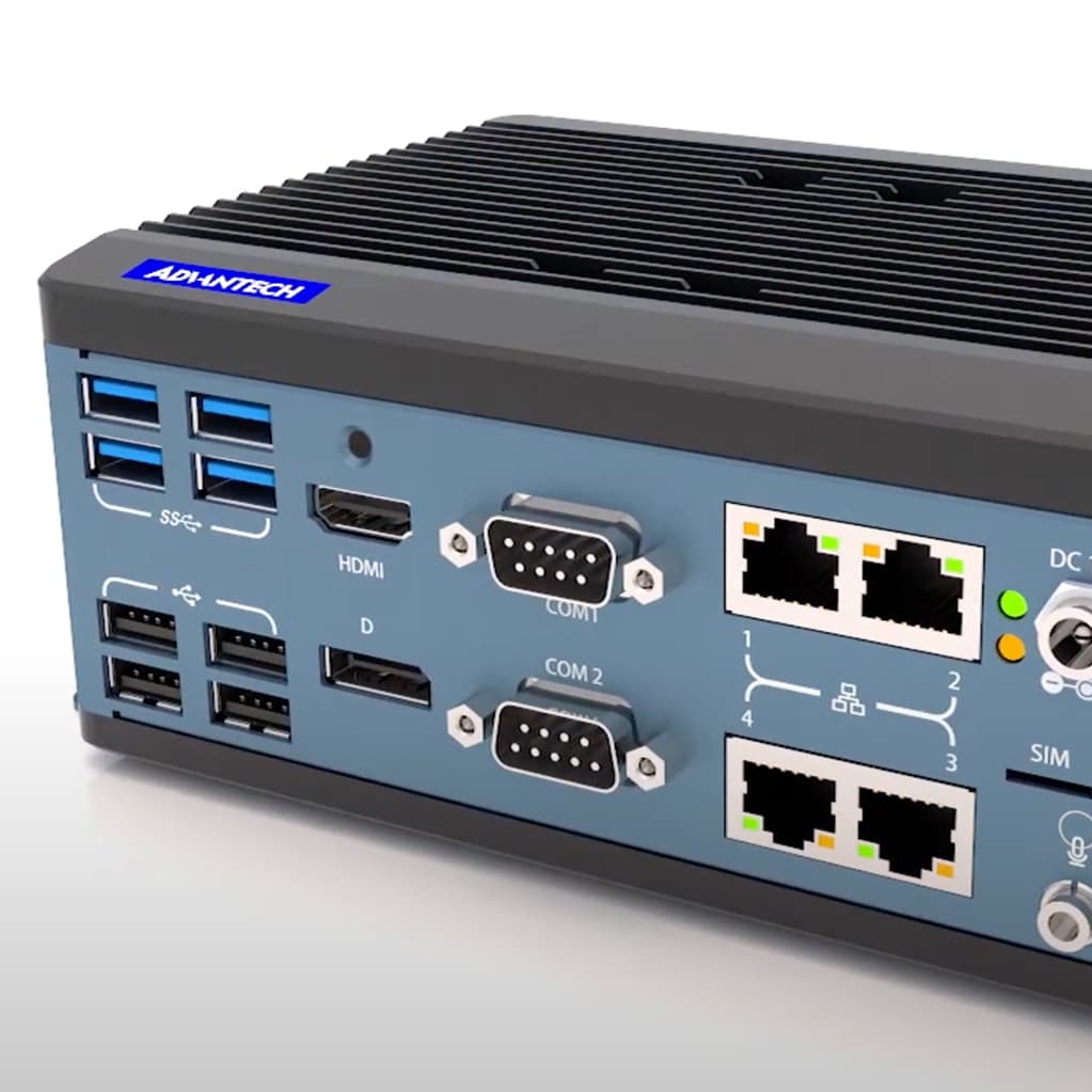 Laptop industrial de alta resistencia marca Advantech a prueba de polvo, agua y golpes